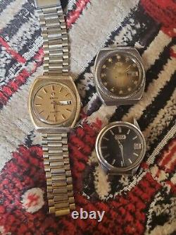 Lot Of 3 Automatic Wristwatch for parts Rado, orient and Citizen