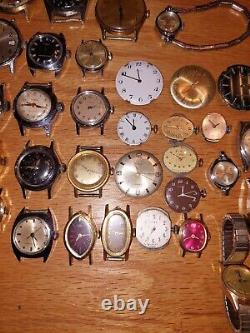 Lot Of 39 Mostly Vtg Timex Mechanical Wind Up Watches Mens Womens For Parts/rep