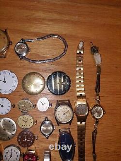 Lot Of 39 Mostly Vtg Timex Mechanical Wind Up Watches Mens Womens For Parts/rep