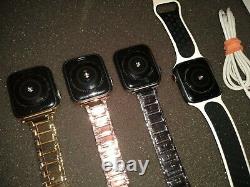 Lot Of 4 Apple Watch Series 5 A2095 With Metal Bands And Box As Is