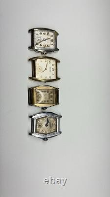 Lot Of 4 Watches, Hamilton, gruen, Bulova, Elgin, For Parts Or Repair