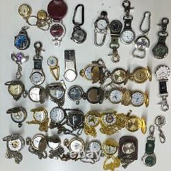 Lot Of 40 Assorted Pocket Watches Untested Vintage New Parts Repair Good