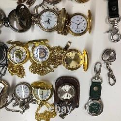 Lot Of 40 Assorted Pocket Watches Untested Vintage New Parts Repair Good