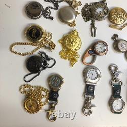 Lot Of 40 Assorted Pocket Watches Untested Vintage New Parts Repair Good