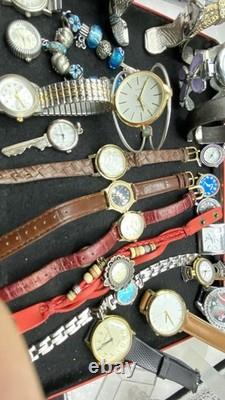 Lot Of 42 Womens And Men's Watches High End Some Work And Some For Parts