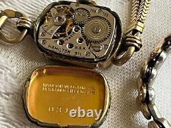 Lot Of 5 Gold Filled Watches Longines Hamilton Gruen Diamonds Parts/repair