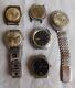 Lot Of 6 Vintage Assorted Wrist Watches For Restore Repair Or Parts, Not Tested