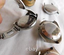 Lot Of 6 Vintage Assorted Wrist Watches For Restore Repair Or Parts, Not Tested