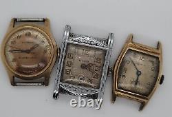 Lot Of Vintage Men's Gotham, Bengard, Semca Manual Wind Watches For Parts/Repair