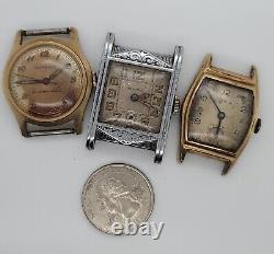 Lot Of Vintage Men's Gotham, Bengard, Semca Manual Wind Watches For Parts/Repair
