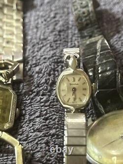 Lot Of Watches, Cases, And Parts For Repair And Resale Antique/Modern