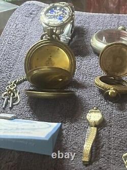 Lot Of Watches, Cases, And Parts For Repair And Resale Antique/Modern