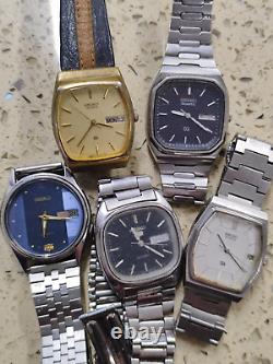 Lot Seiko Automatic & Quartz Working ¬ Working For Parts