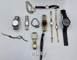 Lot Vintage Watches Chromati, Adolfo, Timex, Bulova, Hamilton, more! For parts