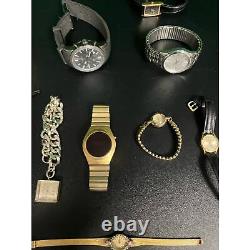 Lot Vintage Watches Chromati, Adolfo, Timex, Bulova, Hamilton, more! For parts