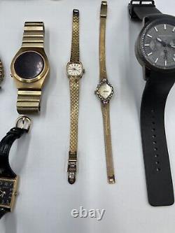 Lot Vintage Watches Chromati, Adolfo, Timex, Bulova, Hamilton, more! For parts