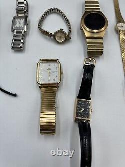 Lot Vintage Watches Chromati, Adolfo, Timex, Bulova, Hamilton, more! For parts