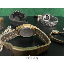 Lot Vintage Watches Chromati, Adolfo, Timex, Bulova, Hamilton, more! For parts