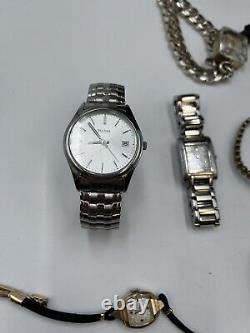 Lot Vintage Watches Chromati, Adolfo, Timex, Bulova, Hamilton, more! For parts