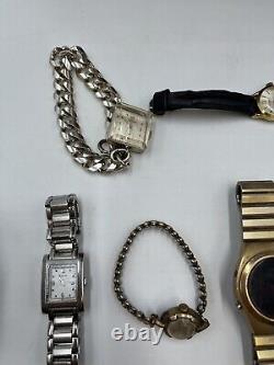 Lot Vintage Watches Chromati, Adolfo, Timex, Bulova, Hamilton, more! For parts