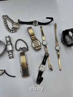 Lot Vintage Watches Chromati, Adolfo, Timex, Bulova, Hamilton, more! For parts