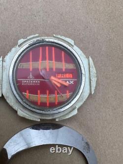 Lot of 1 Tressa Lux & 2 Omax Spaceman Automatic Watches For Parts Or Repair
