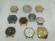 Lot of 10 watches USSR soviet CCCP For restoration or for spare parts Rare mens
