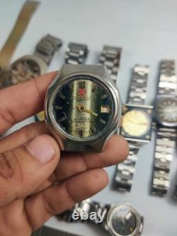 Lot of 11 Automatic Watches for Parts/Repair Mixed Brands Seiko, Romer, Omex