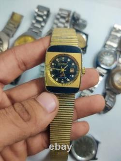 Lot of 11 Automatic Watches for Parts/Repair Mixed Brands Seiko, Romer, Omex