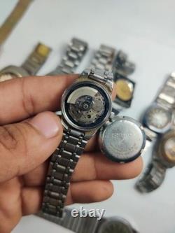 Lot of 11 Automatic Watches for Parts/Repair Mixed Brands Seiko, Romer, Omex