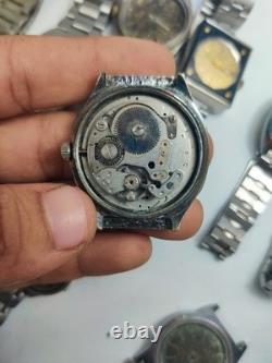 Lot of 11 Automatic Watches for Parts/Repair Mixed Brands Seiko, Romer, Omex