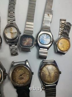 Lot of 12 Automatic Watches for Parts/Repair 6 Seiko Women's + Mixed Brands
