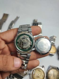 Lot of 12 Automatic Watches for Parts/Repair 6 Seiko Women's + Mixed Brands