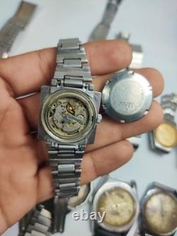 Lot of 12 Automatic Watches for Parts/Repair 6 Seiko Women's + Mixed Brands