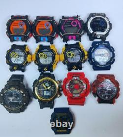 Lot of 13 Casio G-Shock Watches All Working No Straps For Parts or Repair
