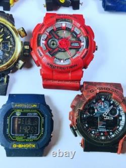 Lot of 13 Casio G-Shock Watches All Working No Straps For Parts or Repair