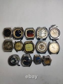 Lot of 14 Mixed Brand Watches for Parts/Repair-Seiko, Citizen & More VTG Scrap