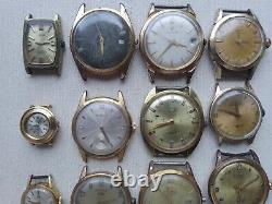 Lot of 16 watches vintage, Restoration or spare parts