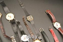 Lot of 19 Vintage Mickey Mouse And Disney Watches-Walt Disney For Parts/Repair