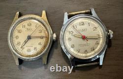 Lot of 2 Vintage Military Watches Kelbert & Elbee Not Working Parts