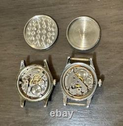 Lot of 2 Vintage Military Watches Kelbert & Elbee Not Working Parts