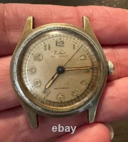 Lot of 2 Vintage Military Watches Kelbert & Elbee Not Working Parts