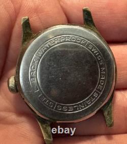 Lot of 2 Vintage Military Watches Kelbert & Elbee Not Working Parts