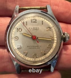 Lot of 2 Vintage Military Watches Kelbert & Elbee Not Working Parts