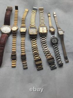 Lot of 20 Quartz Watches Casio Digital Citizen Timex Seiko For Parts/Repair