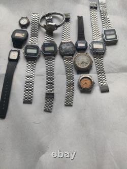 Lot of 20 Quartz Watches Casio Digital Citizen Timex Seiko For Parts/Repair