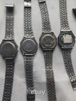 Lot of 20 Quartz Watches Casio Digital Citizen Timex Seiko For Parts/Repair