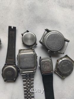 Lot of 20 Quartz Watches Casio Digital Citizen Timex Seiko For Parts/Repair