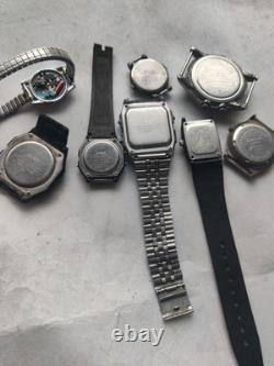 Lot of 20 Quartz Watches Casio Digital Citizen Timex Seiko For Parts/Repair