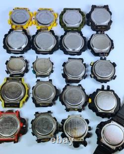 Lot of 20 Rugged Tactical Watches, 11 Working, Analog-Digital For Parts/Repair